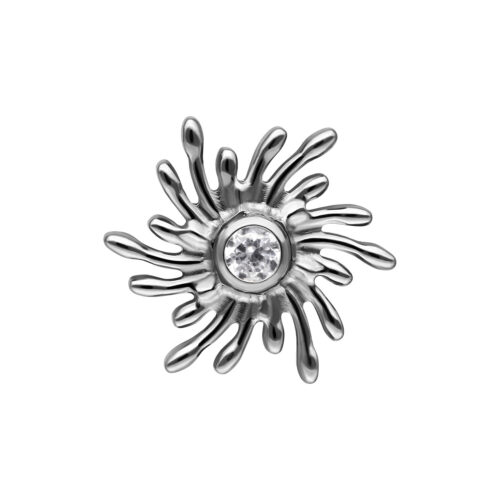 Push Fit Sunburst Attachment - Silvercoloured Metal