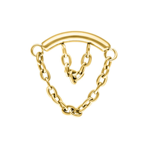 Double Chain Hidden Helix Push Fit Aufsatz - Golden Metal