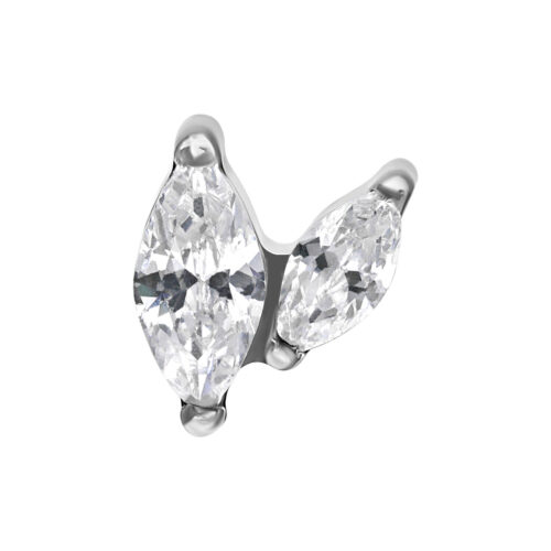 Double Marquise Attachment for Internally Threaded