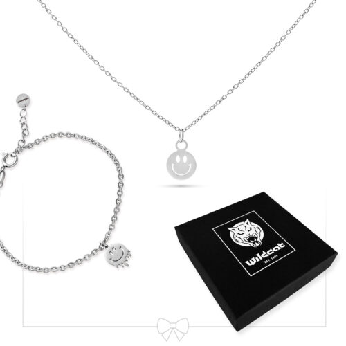Little Smiley Bracelet with Necklace Set