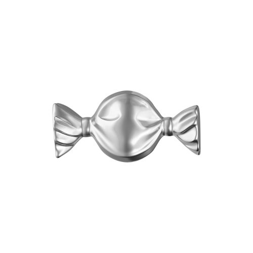 Push Fit Bonbon Attachment - Silvercoloured Metal