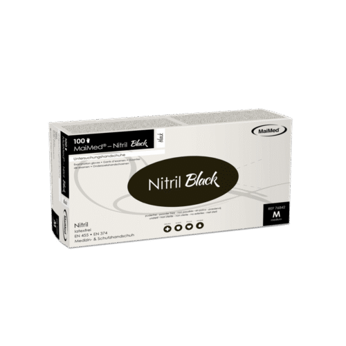 MaiMed Nitril Black Gloves