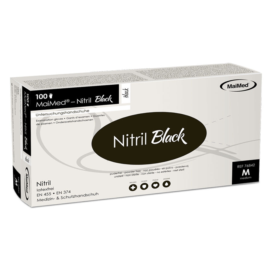MaiMed Nitril Black Gloves MaiMed Nitril Black Gloves