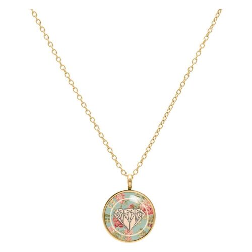 Diamond Roses Mint Necklace