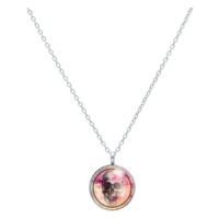 Skull Black Pink Necklace
