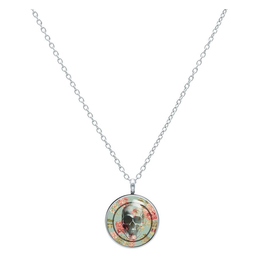 Skull Roses Mint Necklace Skull Roses Mint Necklace