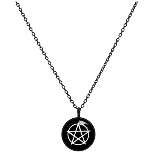 Pentagram Necklace - Black Metal