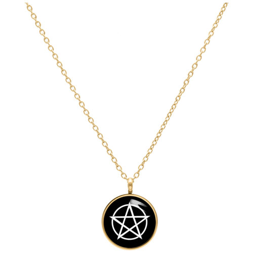 Pentagram Necklace - Golden Metal