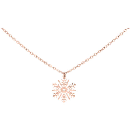 Snowflake Necklace - Rosegold