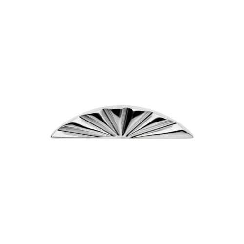 Push Fit Riffled Half Oval Attachment - Silvercoloured Metal