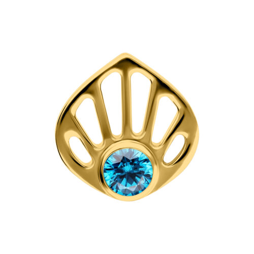 Titan Zirconline® - Push Fit Turquoise Crystal Seashell Attachment