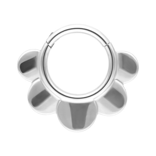 Half Flower Clicker - Silvercoloured Metal