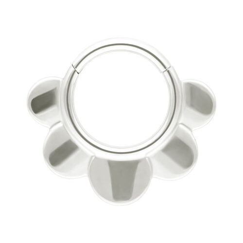 Half Flower Clicker - Or blanc