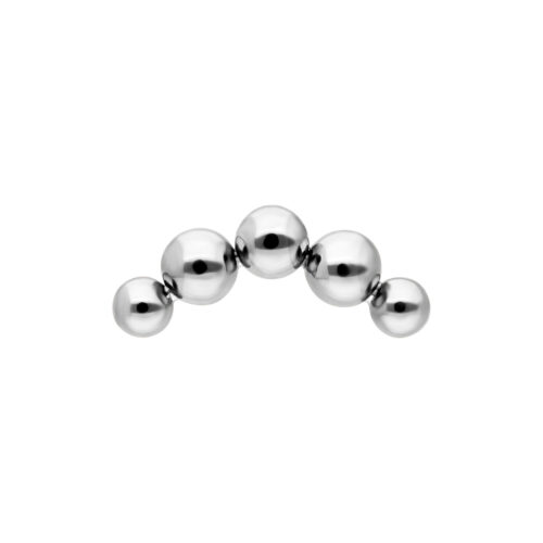 Push Fit Curved Ball Attachment - Silvercoloured Metal