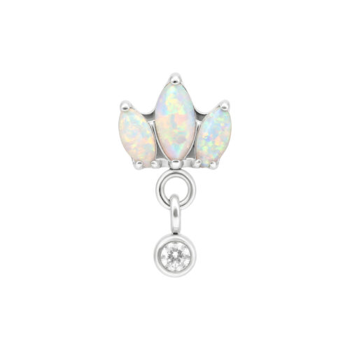 Push Fit Opal Lotus Attachment - Or blanc