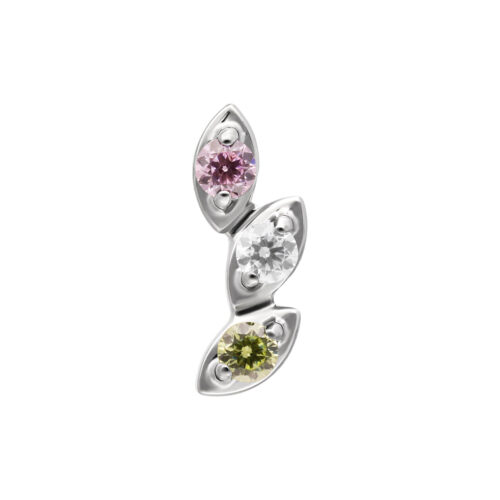 Push Fit Peridot Blush Cascade Attachment - Silvercoloured Metal