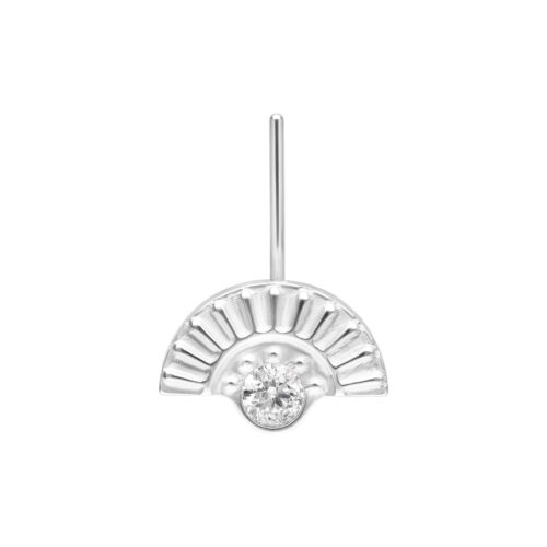 Riffled Sunrays Vertical Helix Push Fit Attachment - Or blanc